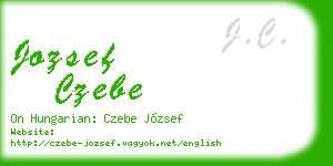 jozsef czebe business card