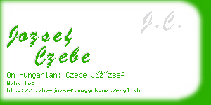 jozsef czebe business card